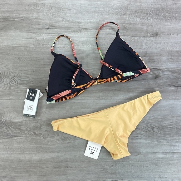 ☀️RIP CURL☀️ NAMOTU FIXED SOL SEARCHER TANGA BIKINI SET - Picture 9 of 13